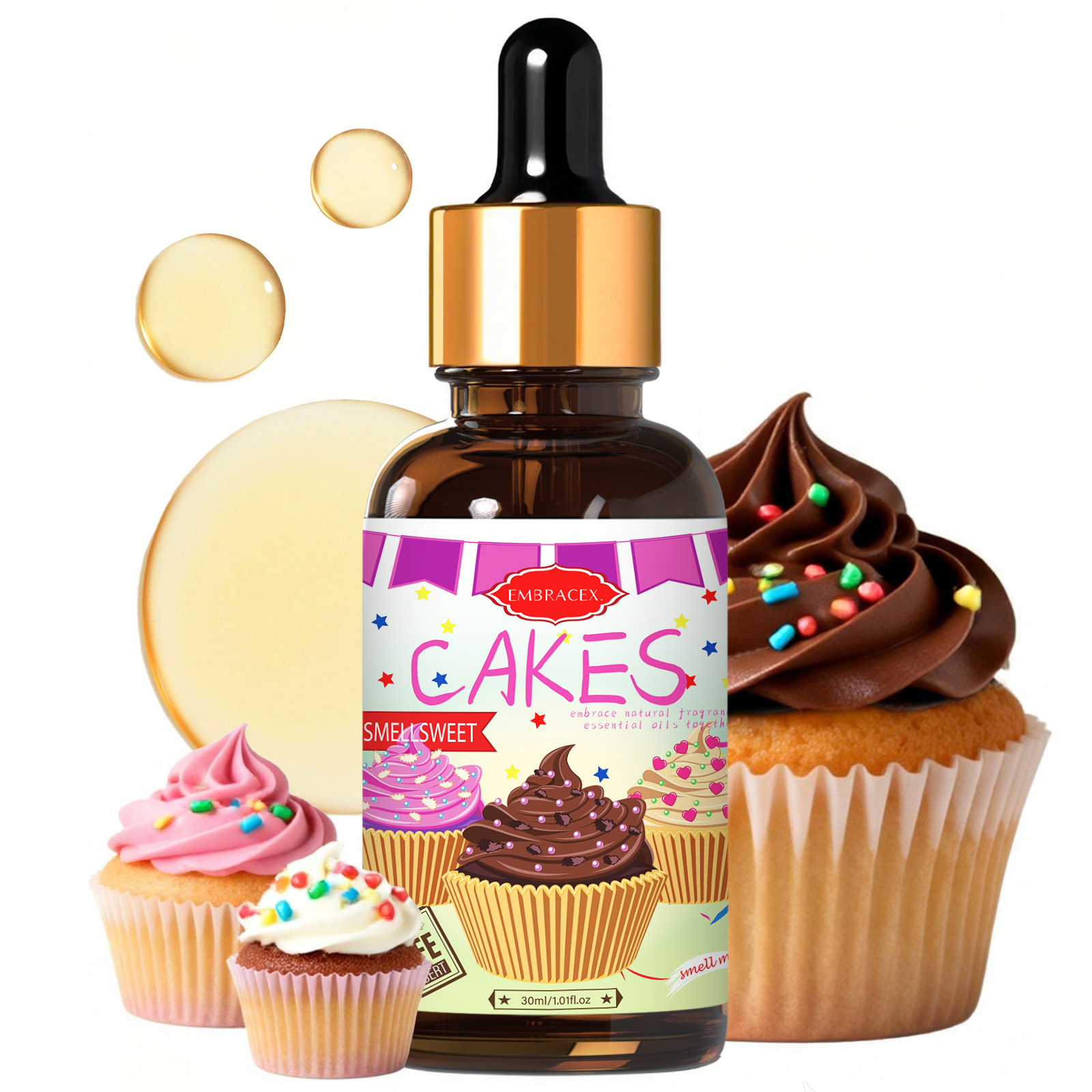 Candle Fragrance Supplies - Huile parfumée pour gâteaux 30ml, accessoires
