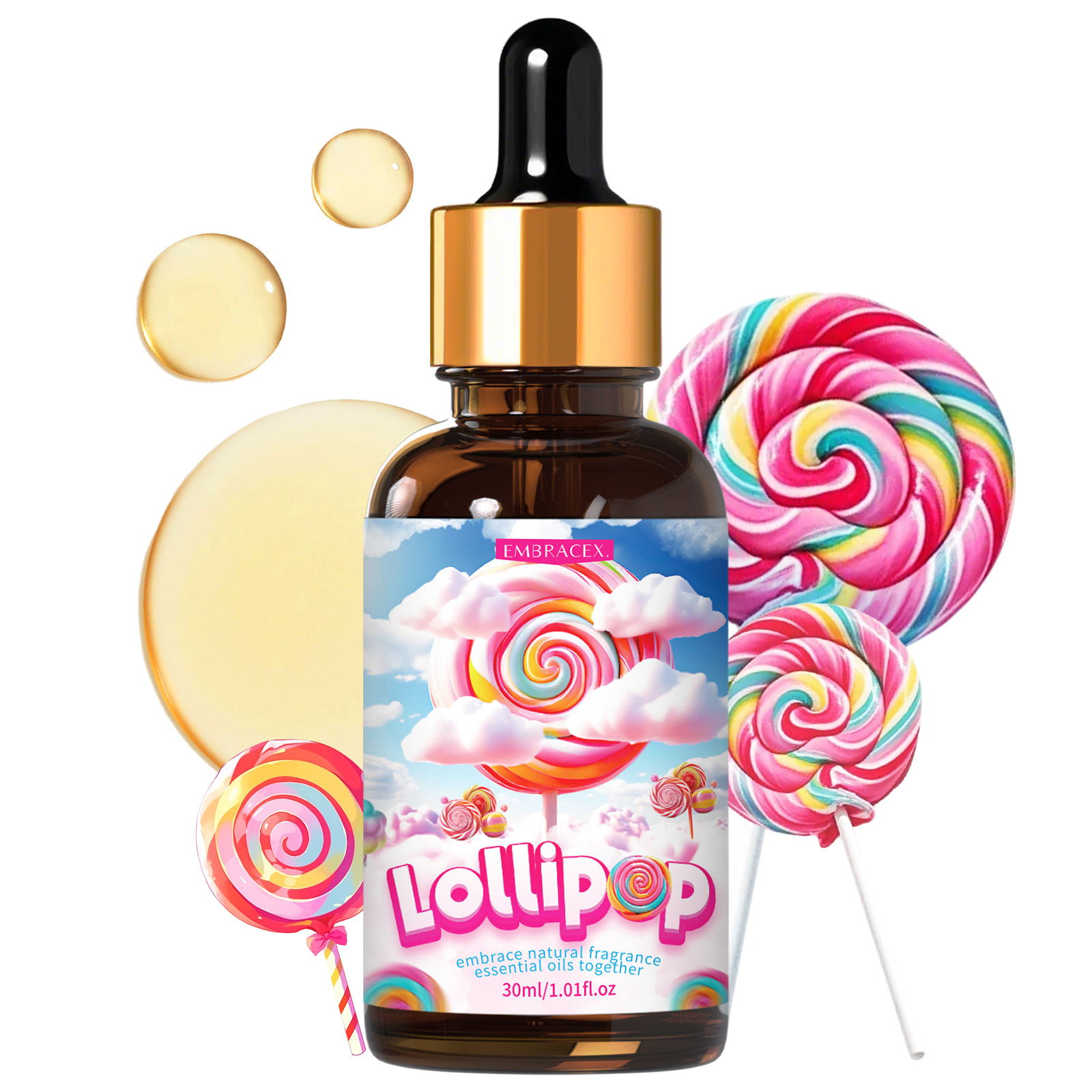 Candle Fragrance Supplies - Huiles essentielles Lollipop 30ml, parfum pour